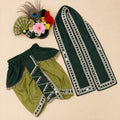 Vrindavan Peacock Dhoti Set for Baby Boys (3-Piece)
