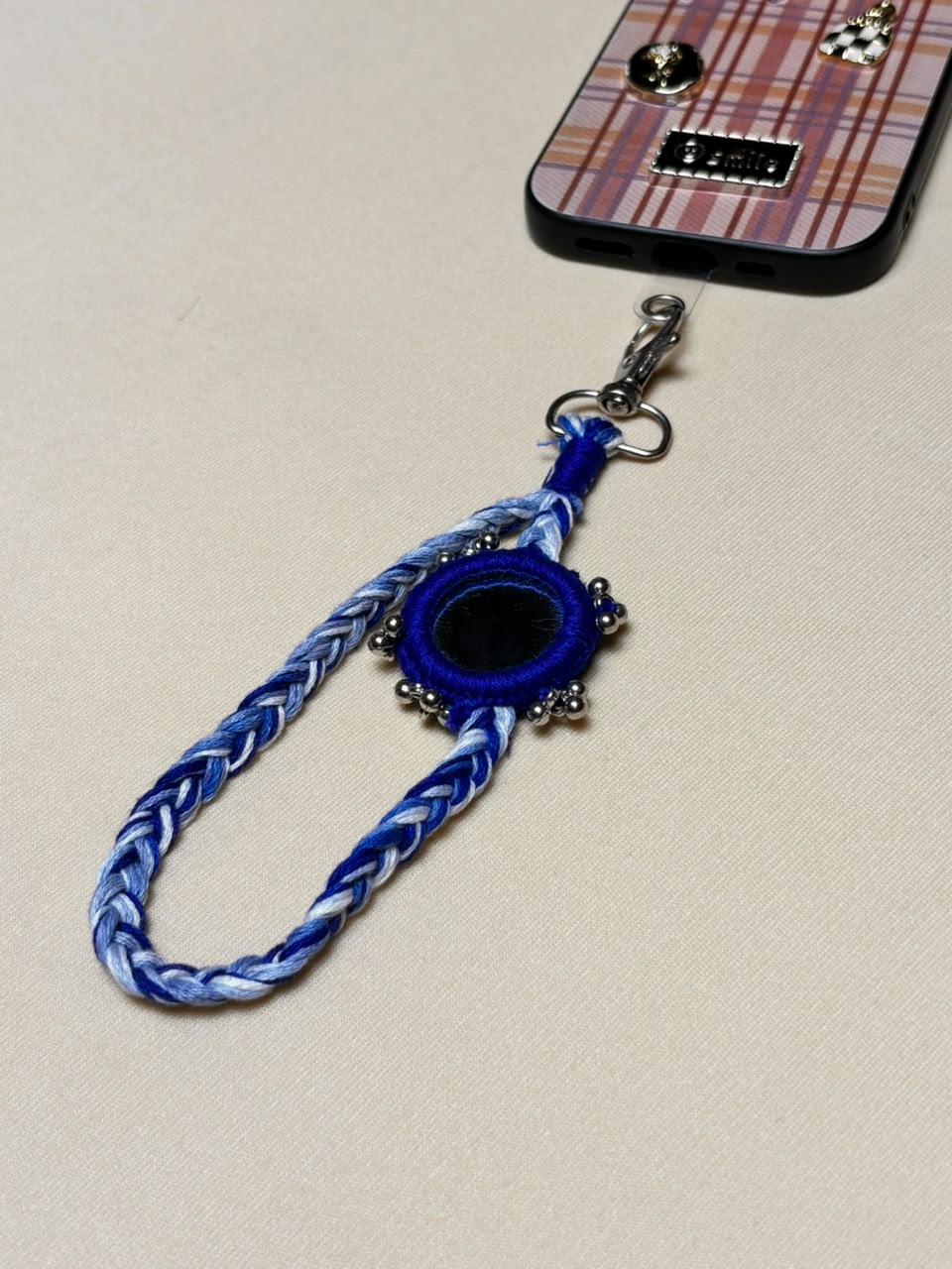Blue Whirl – Handcrafted Mirror Mobile Sling