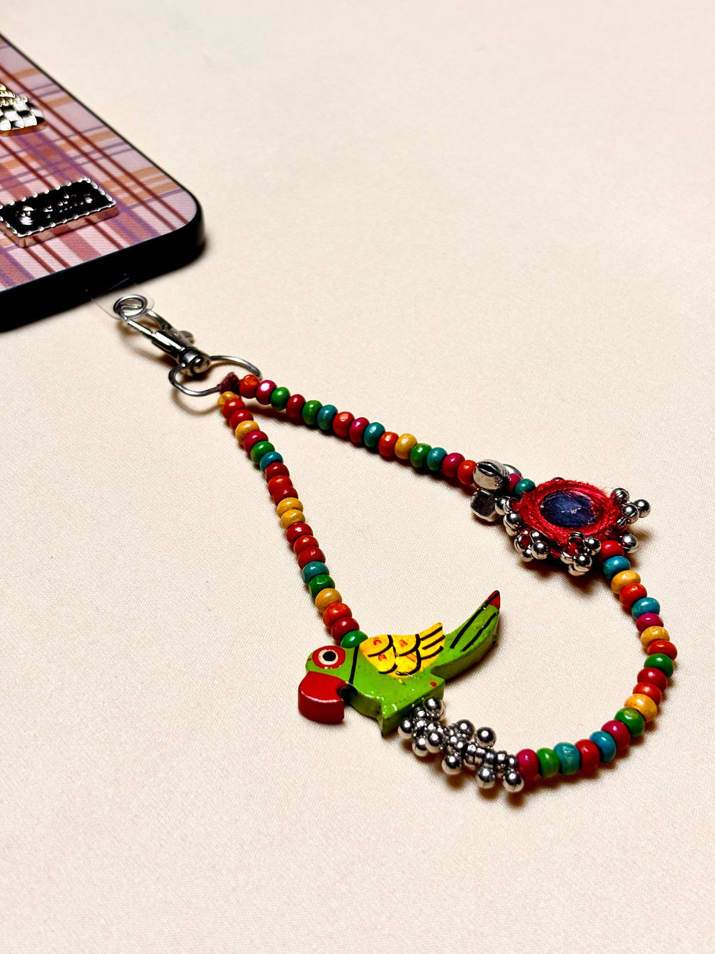 Mithhu Rani – Handcrafted Mobile Sling 🦜✨