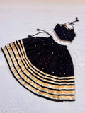Mohini  ( black foil mirror choli set )