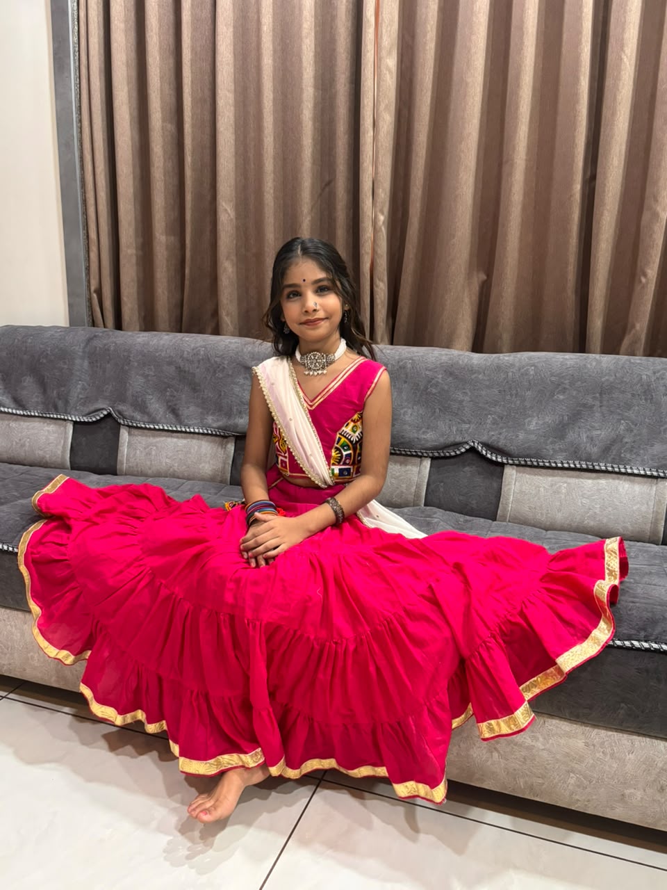 maharani pink  – 3 Piece rani pink Choli Set 💗