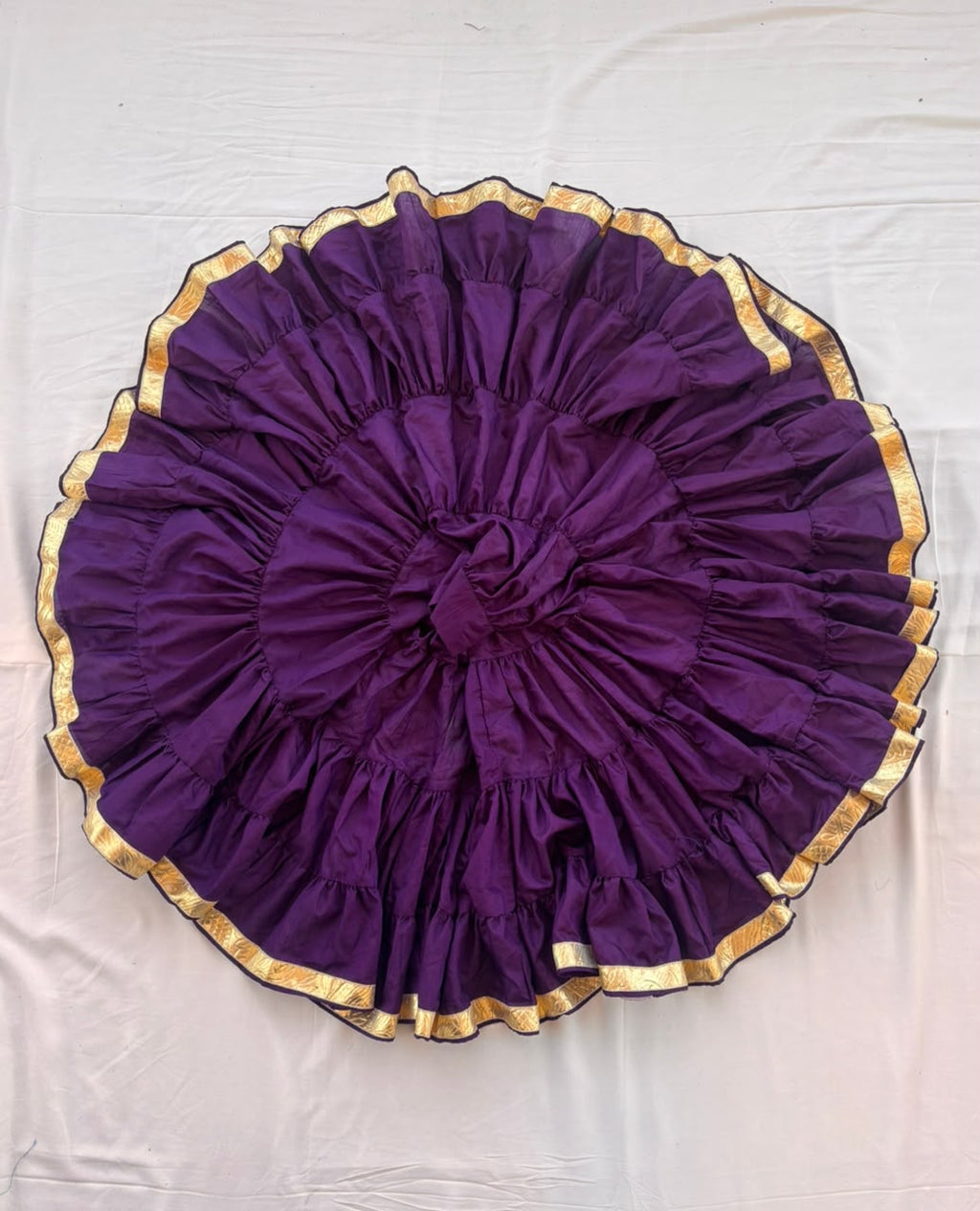 Aadvika Purple Layers – Mul Cotton Skirt 💜