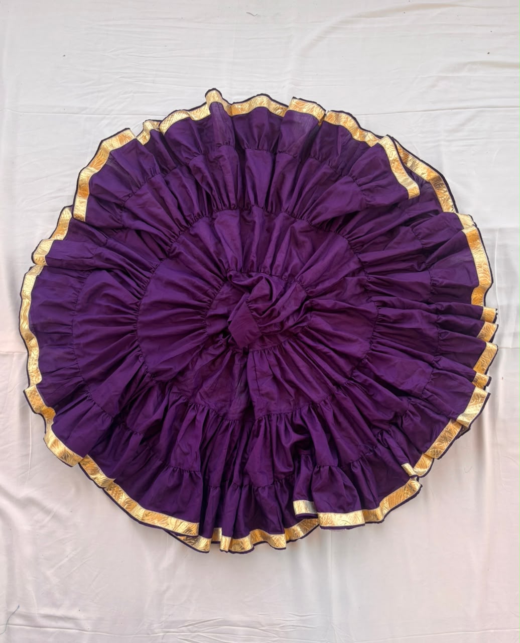 Aadvika Purple Layers – Mul Cotton Skirt 💜